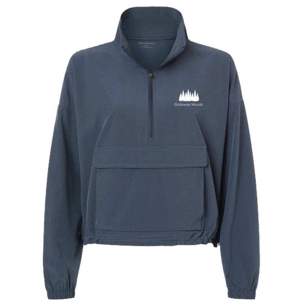 Engage Management Boxercraft Women's Stretch Woven Quarter-Zip Pullover
