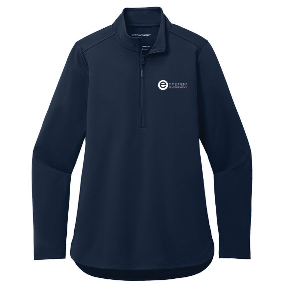 Engage Management Port Authority® Women's C-FREE® Double Knit 1/4-Zip