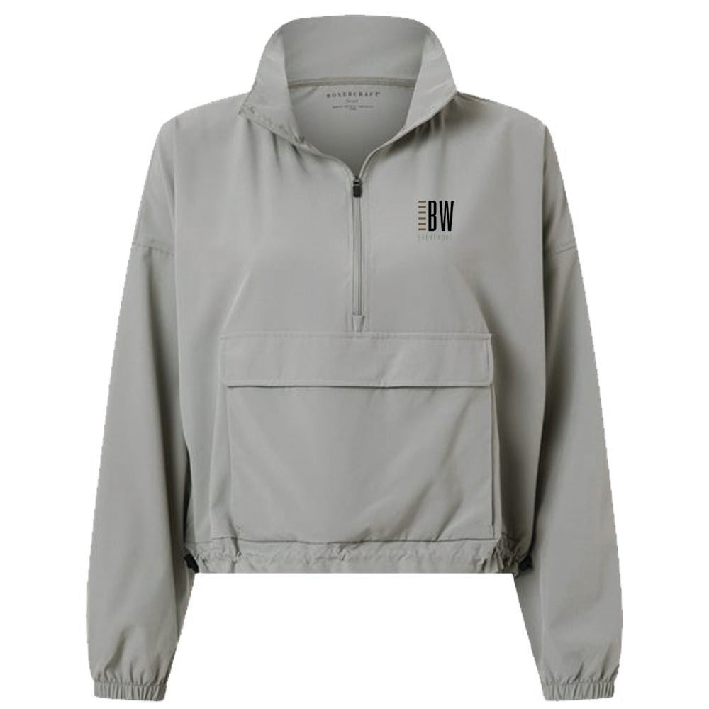 Engage Management Boxercraft Women's Stretch Woven Quarter-Zip Pullover