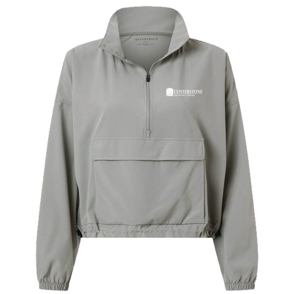 Engage Management Boxercraft Women's Stretch Woven Quarter-Zip Pullover