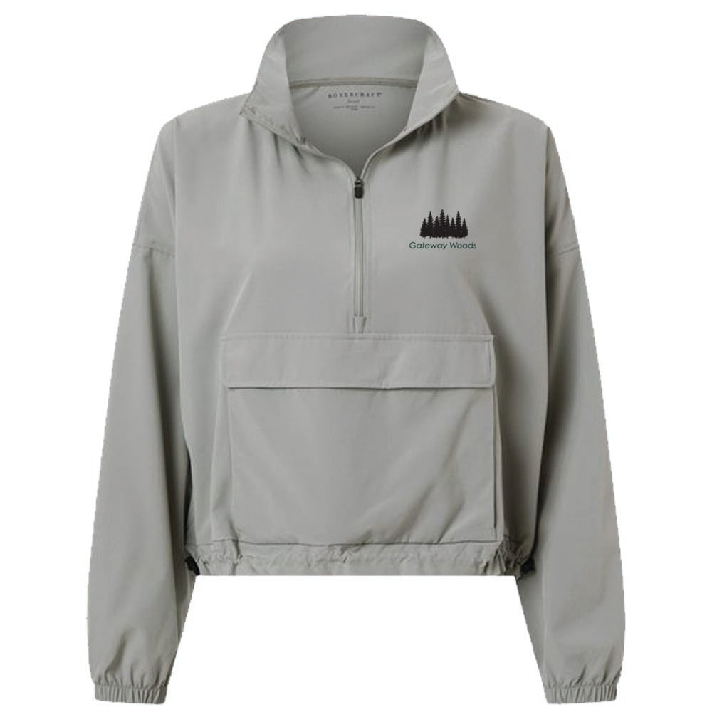 Engage Management Boxercraft Women's Stretch Woven Quarter-Zip Pullover