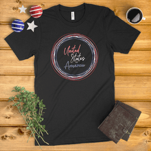 Load image into Gallery viewer, United States of America Circle Wreath Ladies&#39; T-Shirt

