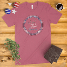 Load image into Gallery viewer, United States of America Circle Wreath Ladies&#39; T-Shirt
