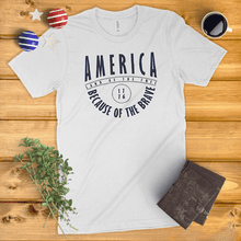 Load image into Gallery viewer, America Land of the Free, Because of the Brave Ladies&#39; T-Shirt
