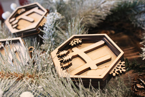 Hexagon Initial Ornament