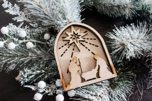 3D Nativity Silhouette Ornament