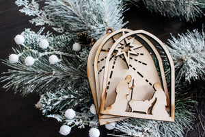 3D Nativity Silhouette Ornament