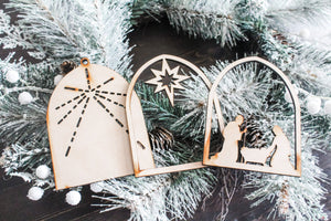 3D Nativity Silhouette Ornament