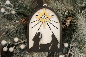 3D Nativity Silhouette Ornament
