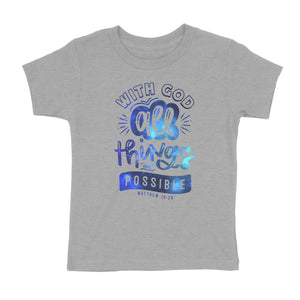 All Things Are Possible Blue Galaxy Kids' T-Shirt