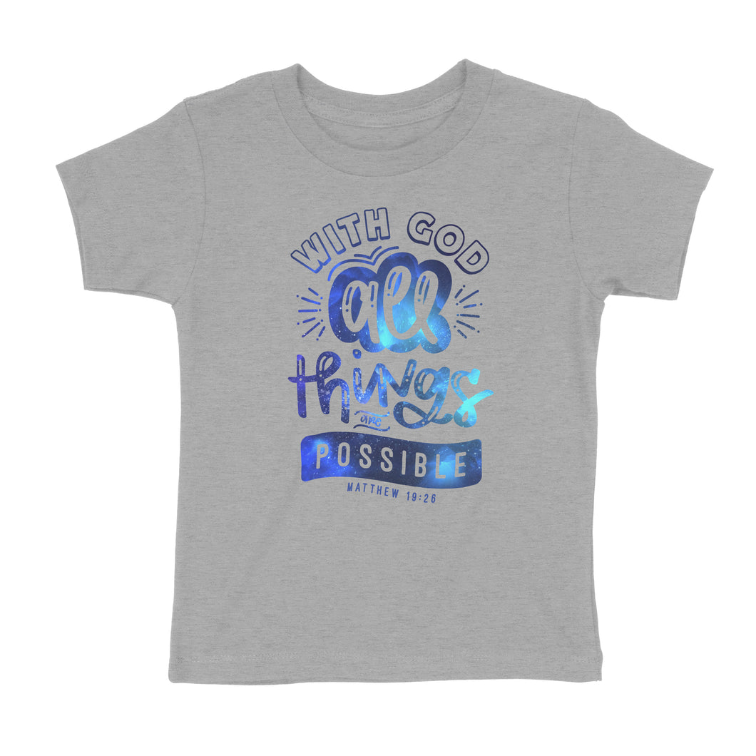 All Things Are Possible Blue Galaxy Kids' T-Shirt