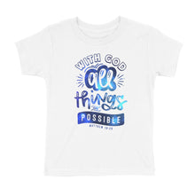 Load image into Gallery viewer, All Things Are Possible Blue Galaxy Kids&#39; T-Shirt
