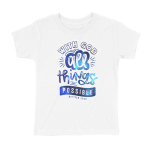 All Things Are Possible Blue Galaxy Kids' T-Shirt