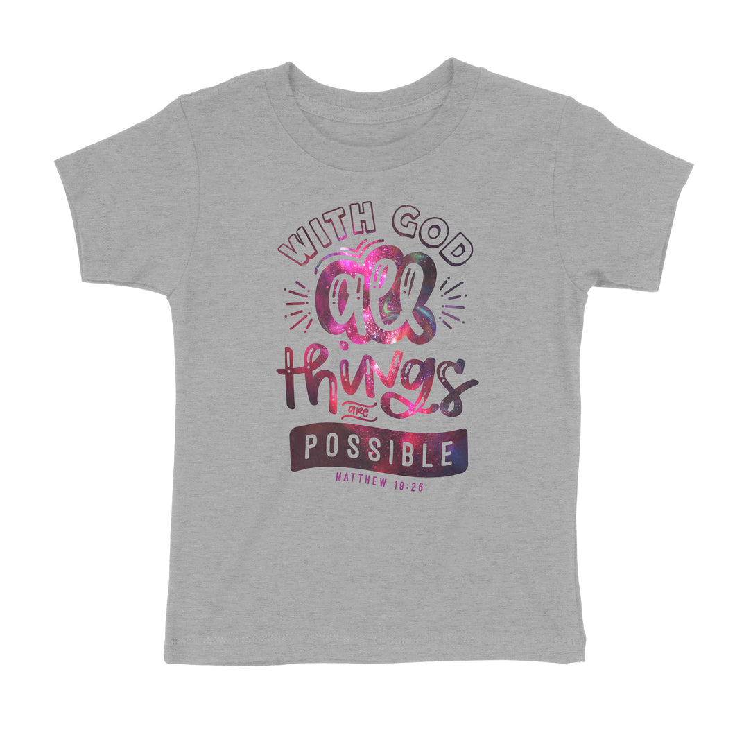 All Things Are Possible Pink Galaxy Kids' T-Shirt