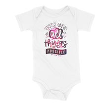 Load image into Gallery viewer, All Things Are Possible Pink Galaxy Onesie

