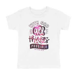 All Things Are Possible Pink Galaxy Kids' T-Shirt