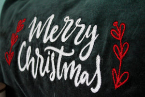 Merry Christmas Velvet Pillow Cover