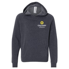 Load image into Gallery viewer, Calvary Littleton Toddler &amp; Youth Hooded Sweatshirt (Left Chest)
