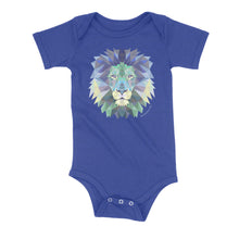Load image into Gallery viewer, Geometric Blue Lion, Revelation 5:5 Onesie
