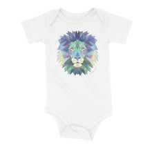 Load image into Gallery viewer, Geometric Blue Lion, Revelation 5:5 Onesie
