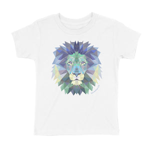 Geometric Blue Lion, Revelation 5:5 Kids' T-Shirt