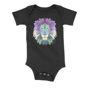 Geometric Purple Lion, Revelation 5:5 Onesie