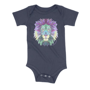 Geometric Purple Lion, Revelation 5:5 Onesie