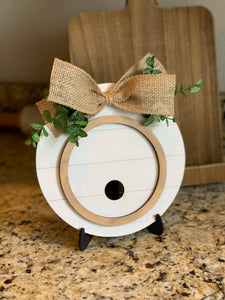 Shiplap Circle Frame Board Box