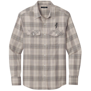 Plains Gold Men's Full Button Plaid Shirt