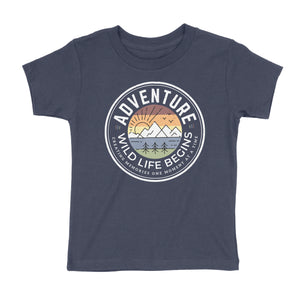 Wild Life Begins Orange Sunset Kids' T-Shirt