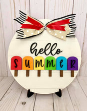 Load image into Gallery viewer, Hello Summer Popsicles Shiplap Board Box
