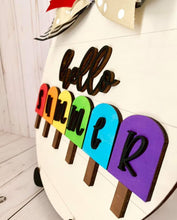 Load image into Gallery viewer, Hello Summer Popsicles Shiplap Board Box
