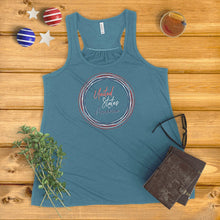 Load image into Gallery viewer, United States of America Circle Wreath Ladies&#39; Tank Top
