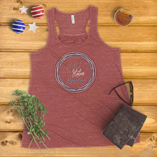 Load image into Gallery viewer, United States of America Circle Wreath Ladies&#39; Tank Top
