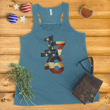 Load image into Gallery viewer, 1776 Vintage American Flag Ladies&#39; Tank Top
