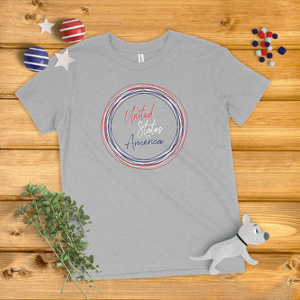 United States of America Circle Wreath Kids' T-Shirt