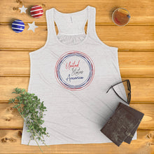 Load image into Gallery viewer, United States of America Circle Wreath Ladies&#39; Tank Top
