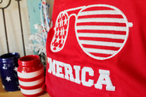 Merica Flag Aviator Sunglasses Pillow