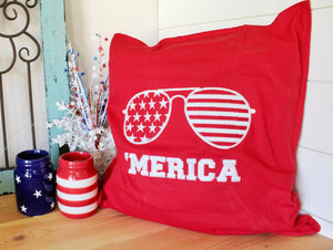 Merica Flag Aviator Sunglasses Pillow
