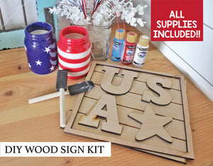 DIY 3D USA Shiplap Sign Kit